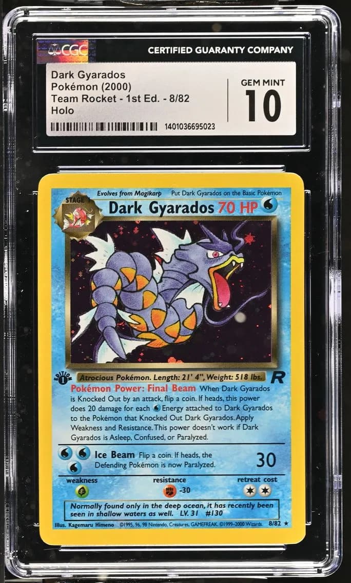 Dark Gyarados, Team Rocket - 1st Edition, CGC 10