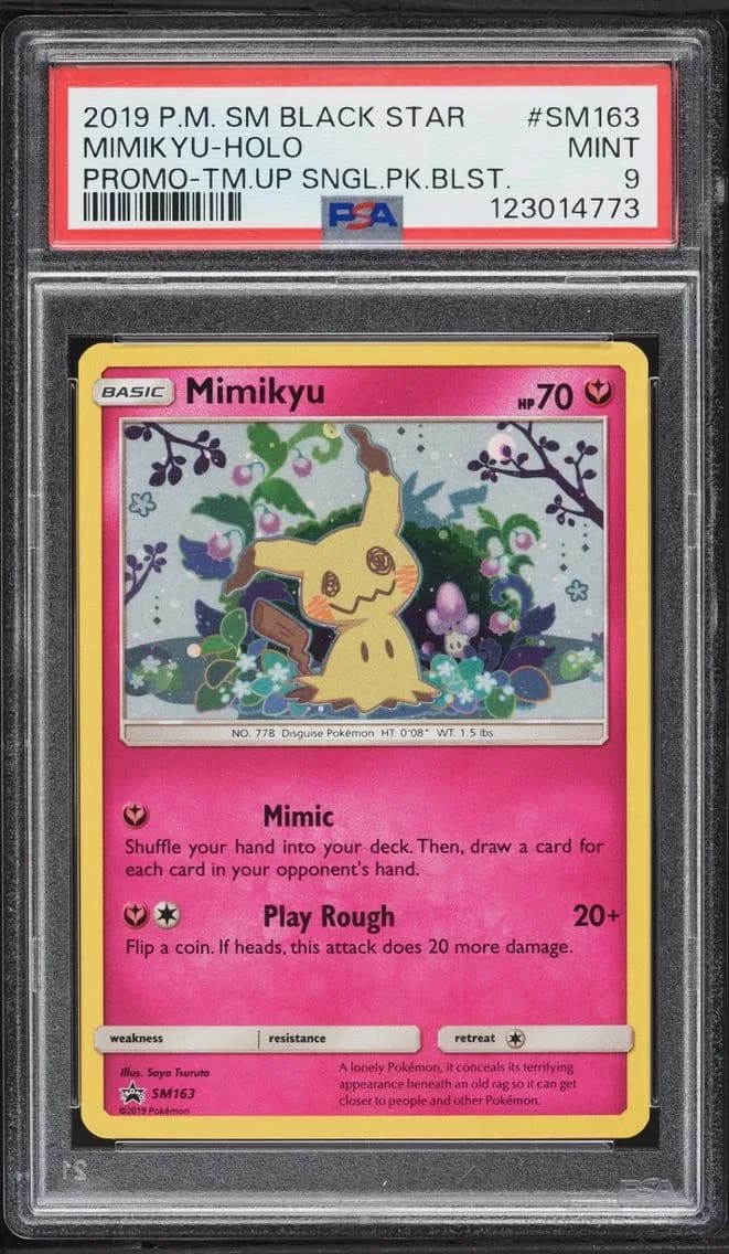 Mimikyu, SM Black Star Promo, PSA 9