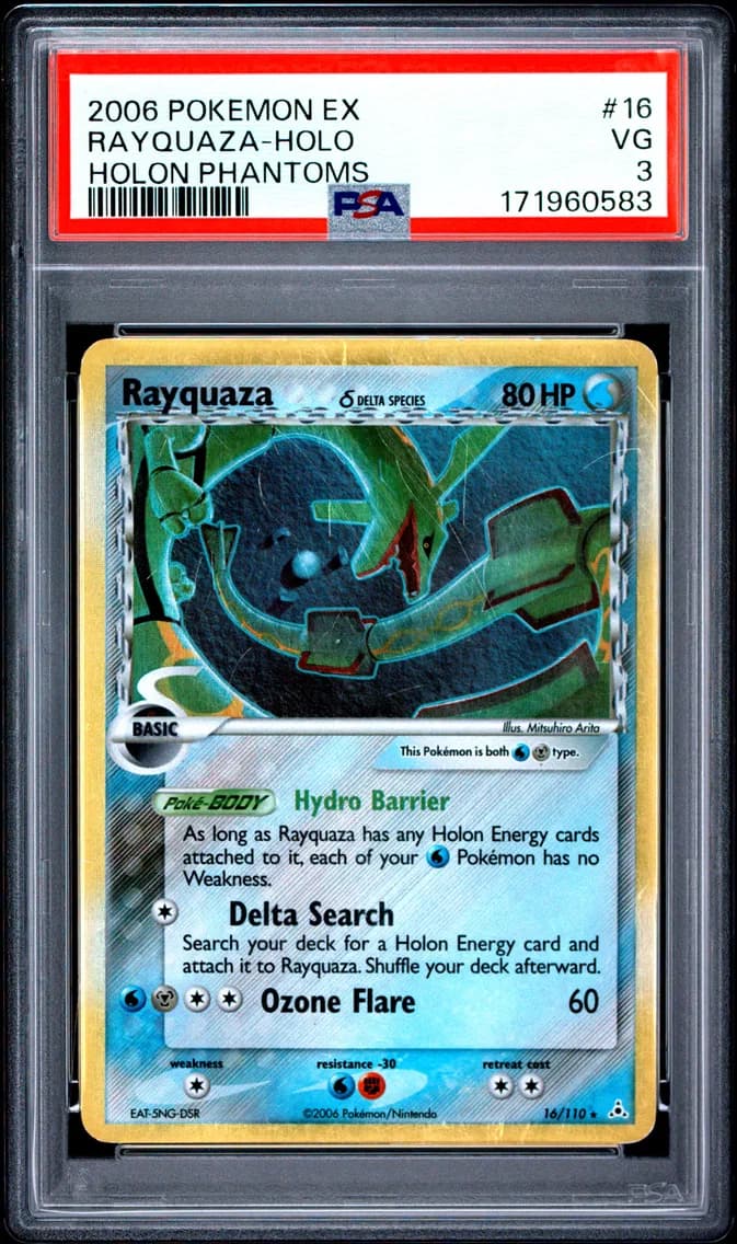 Rayquaza-Holo, EX Holon Phantoms, PSA 3