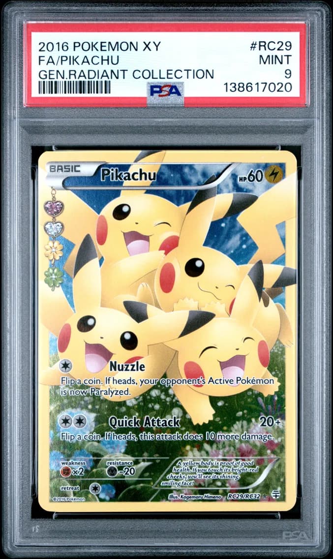 Pikachu, XY Generations Radiant Collection, PSA 9