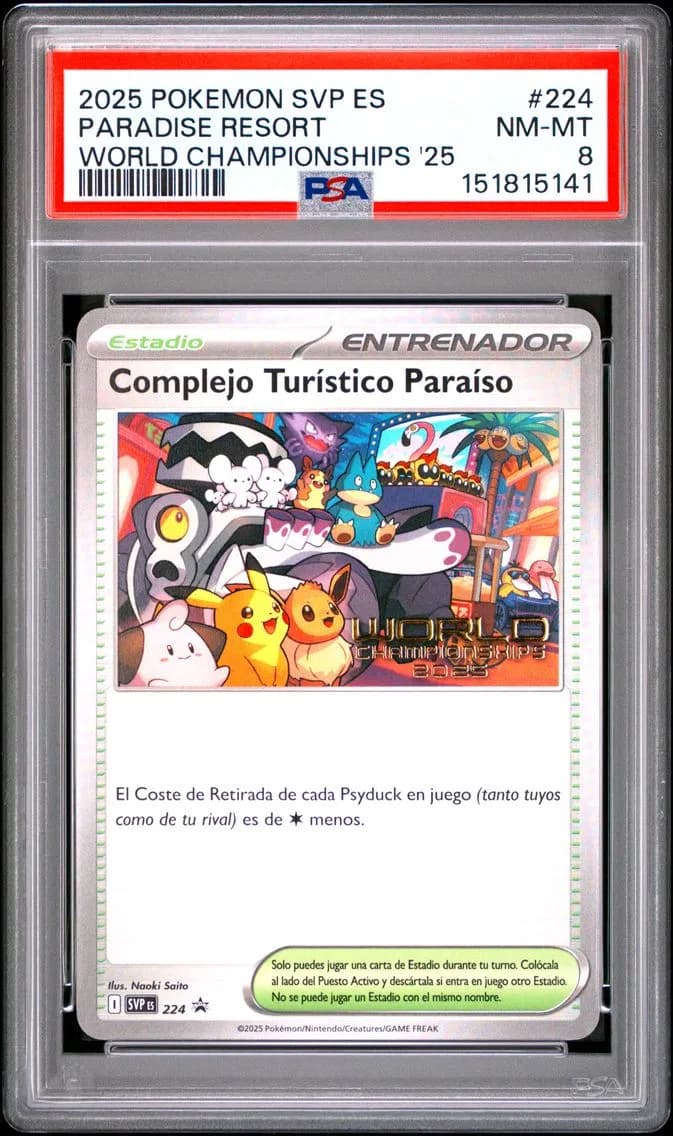 Paradise Resort, Spanish Svp ES-SV Black Star Promo, PSA 8