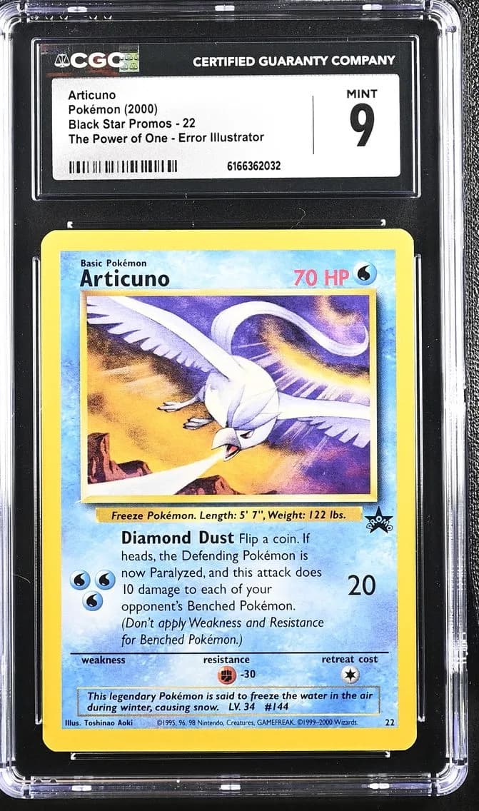 Articuno, Black Star Promos - WotC, CGC 9