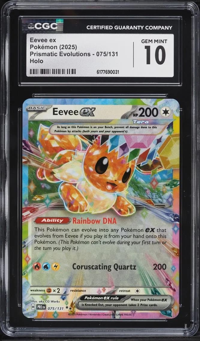 Eevee ex, Prismatic Evolutions, CGC 10