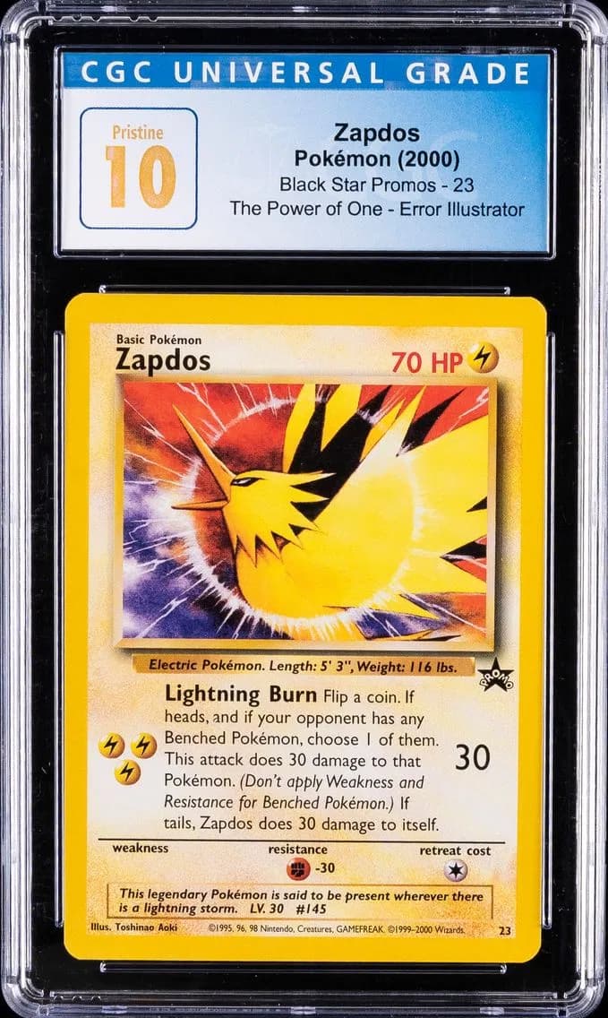 Zapdos, Black Star Promos - WotC, CGC 10