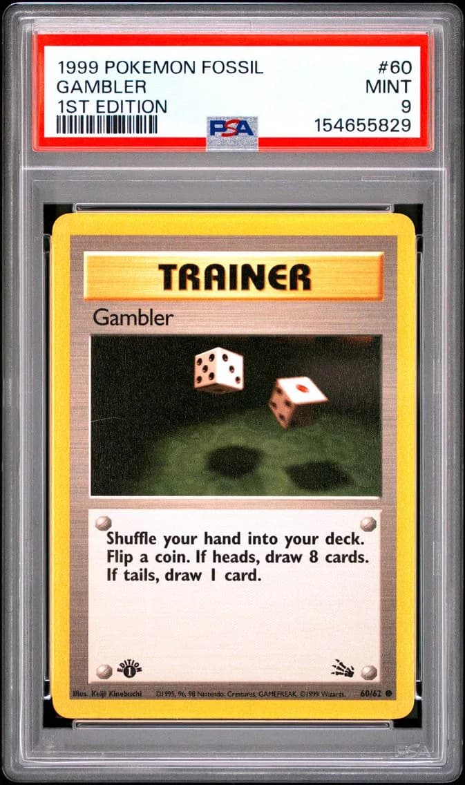 Gambler 1st Edition, Fossil, PSA 9
