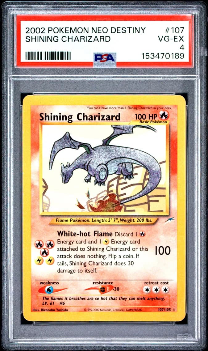 Shining Charizard, Neo Destiny, PSA 4