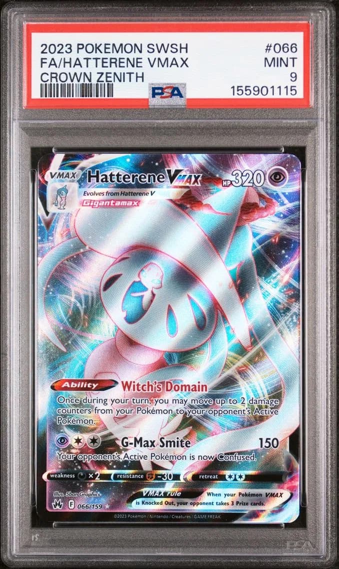 Hatterene VMAX, Sword and Shield Crown Zenith, PSA 9