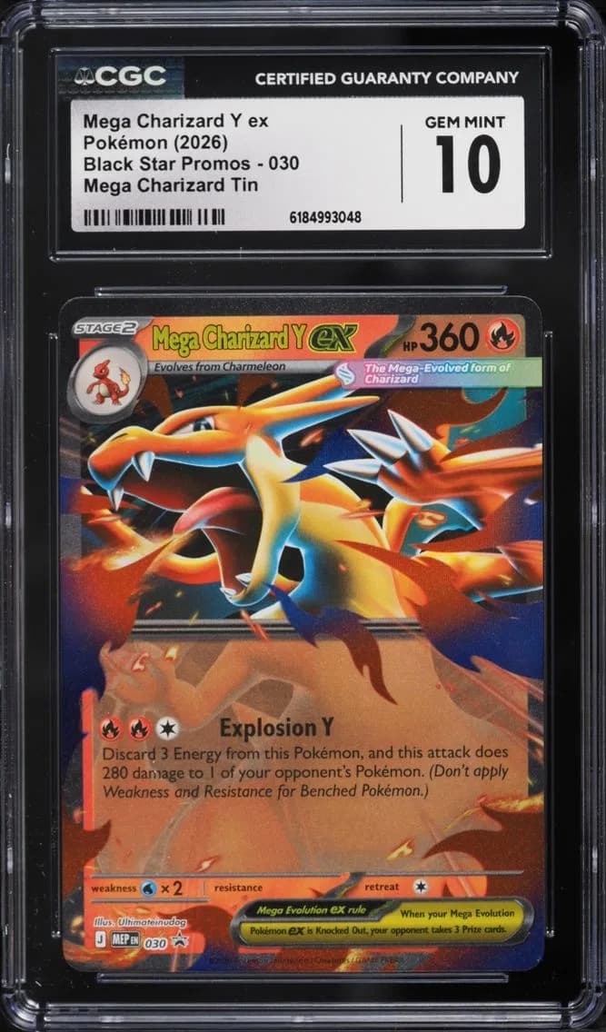 Mega Charizard Y ex, Black Star Promos - Mega Evolution MEP EN, CGC 10