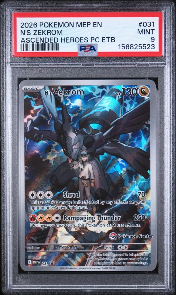 N's Zekrom, Me Black Star Promo, PSA 9