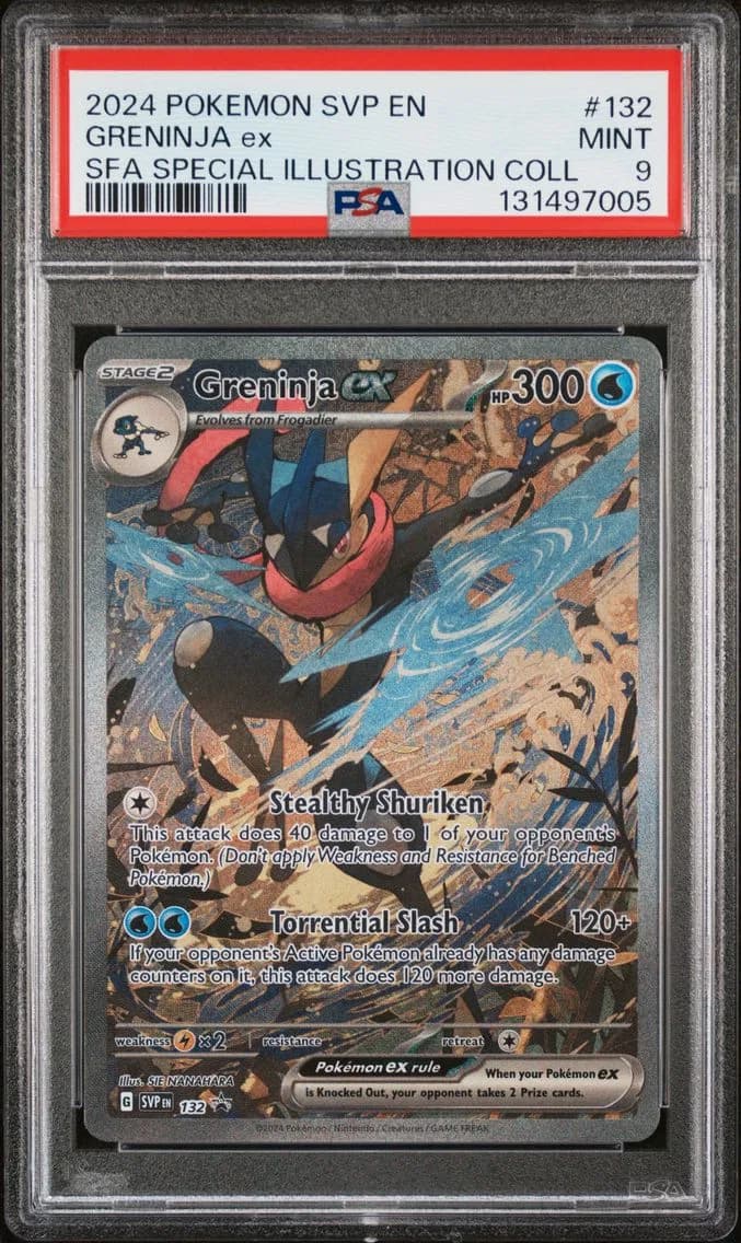 Greninja EX, SV Black Star Promo, PSA 9