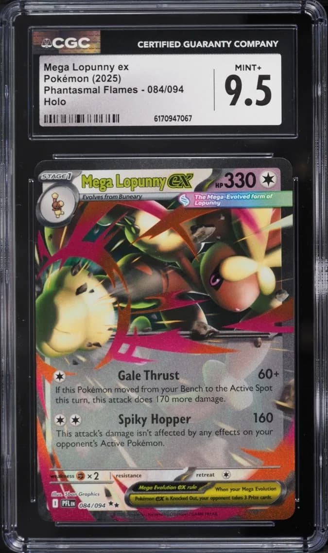 Mega Lopunny ex, Phantasmal Flames, CGC 9.5