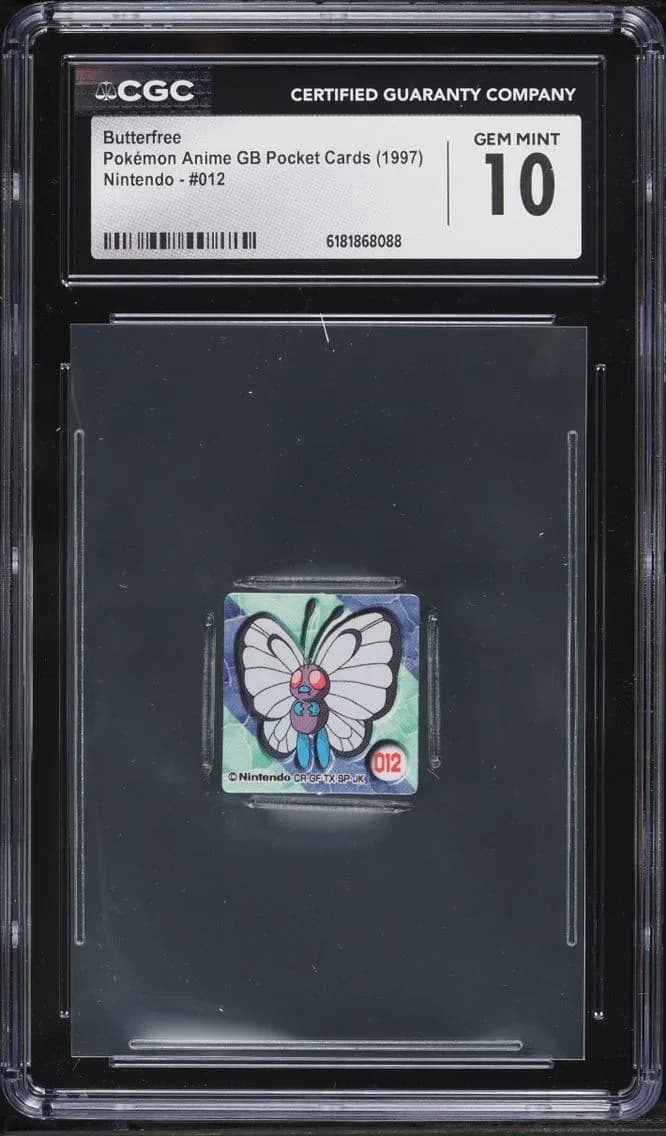 Nintendo Butterfree, Pokémon Anime GB Pocket Cards (Red or Blank Back) - Japanese, CGC 10