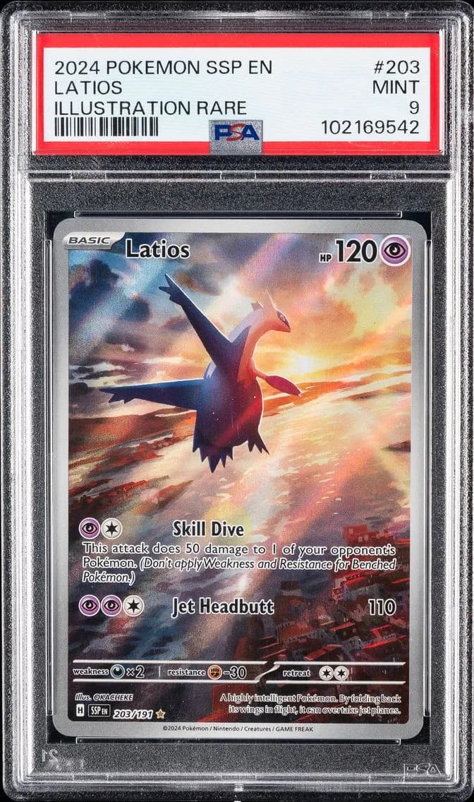 Latios, Surging Sparks, PSA 9