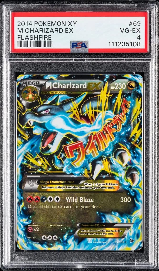 M Charizard EX, XY Flashfire, PSA 4