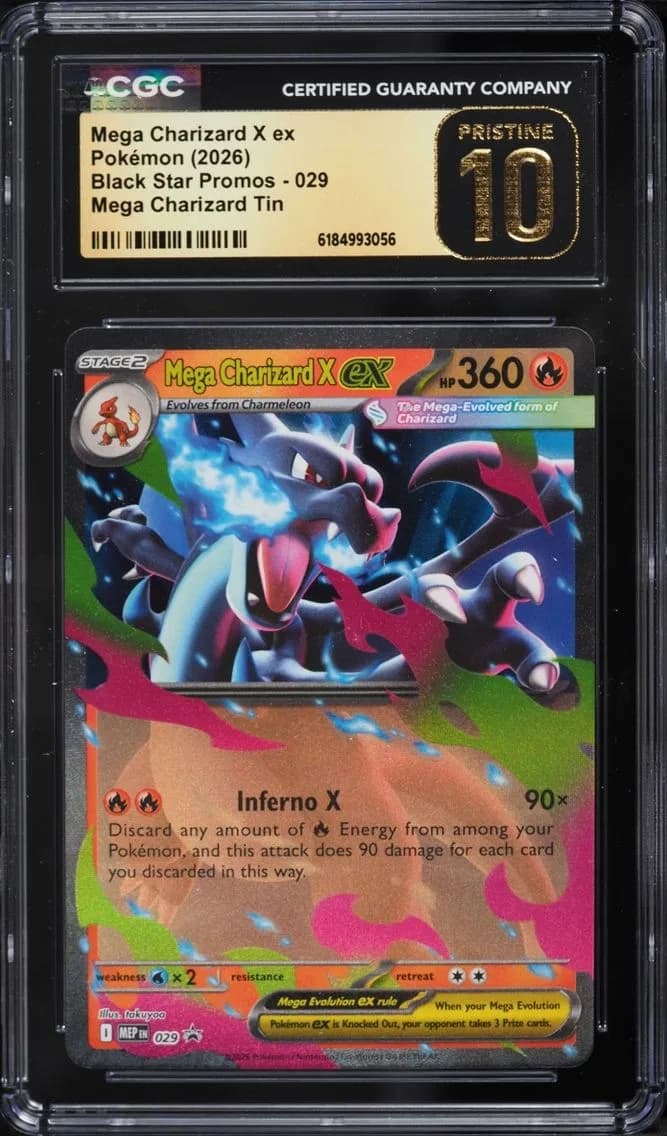 Mega Charizard X Ex, Black Star Promos - Mega Evolution MEP EN, CGC 10