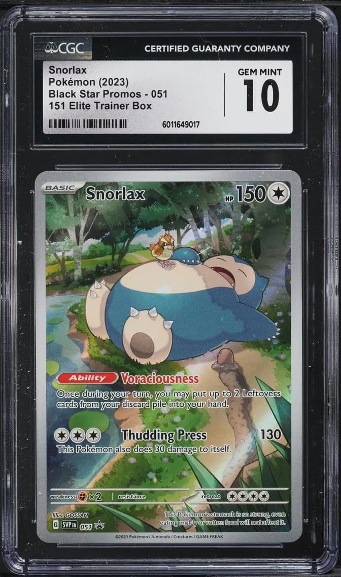 Snorlax, Black Star Promos - Scarlet & Violet SVPEN, CGC 10