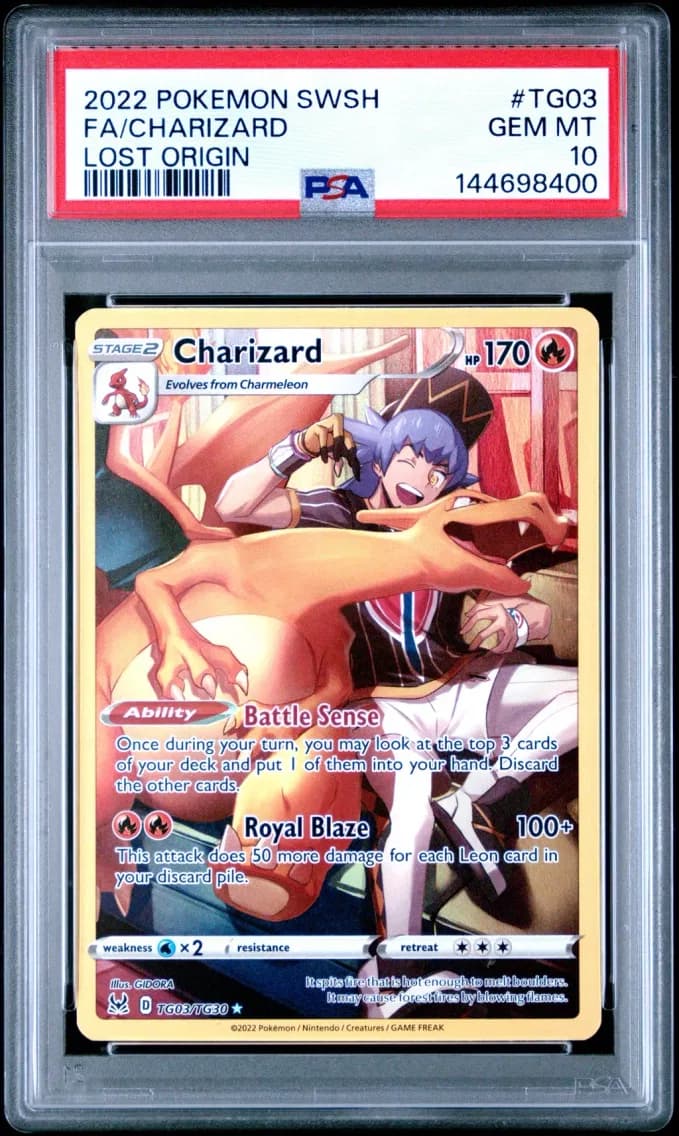 Charizard, Sword & Shield Lost Origin, PSA 10