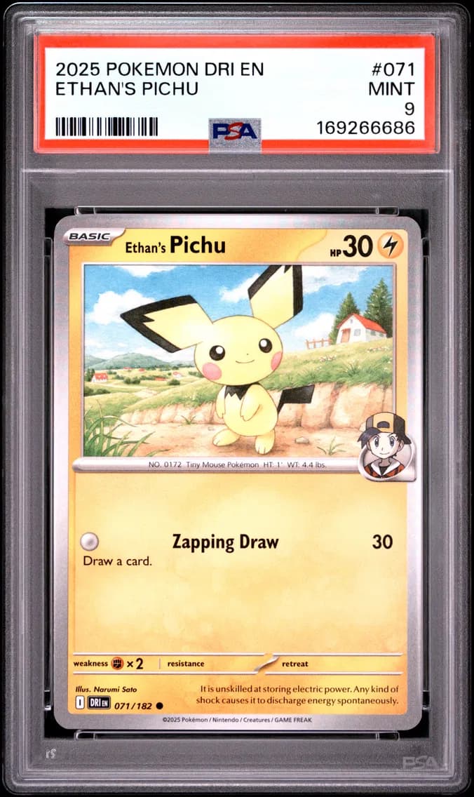 Ethan's Pichu, Destined Rivals, PSA 9