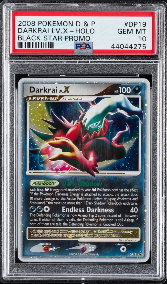 Darkrai Lv.X-Holo, Diamond & Pearl Black Star Promo, PSA 10