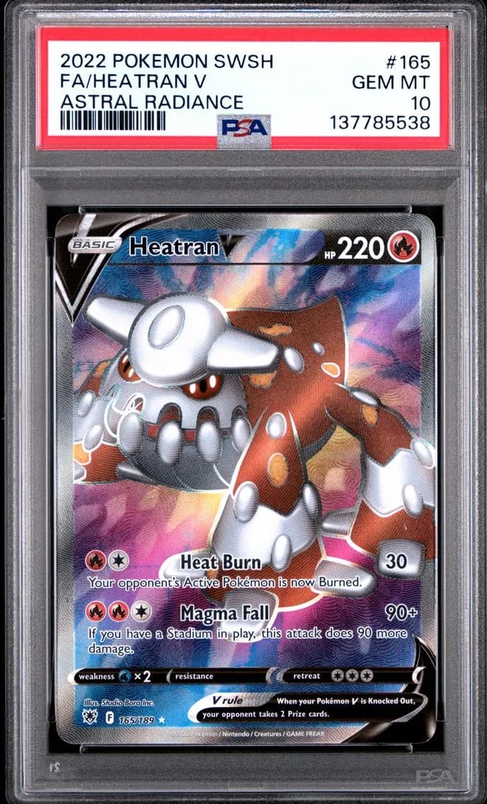 Heatran V, Sword & Shield Astral Radiance, PSA 10