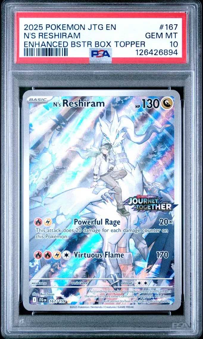 N's Reshiram, Journey Together, PSA 10