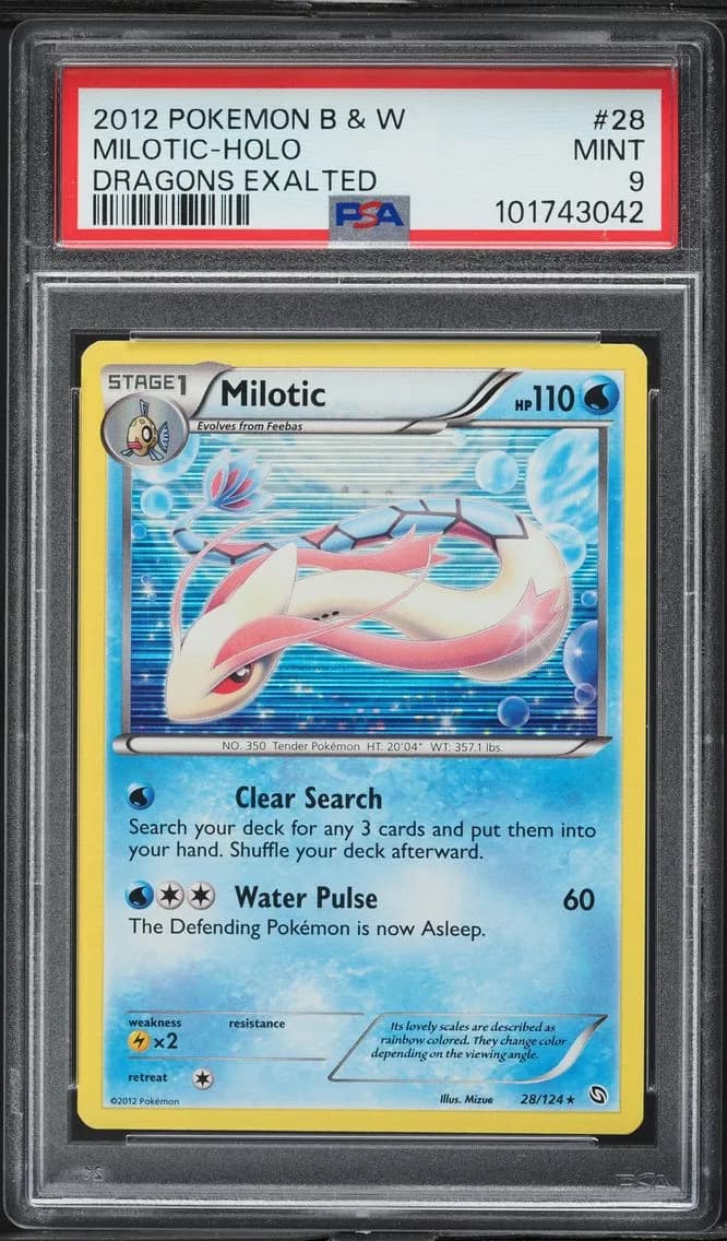 Milotic-Holo, Black & White Dragons Exalted, PSA 9