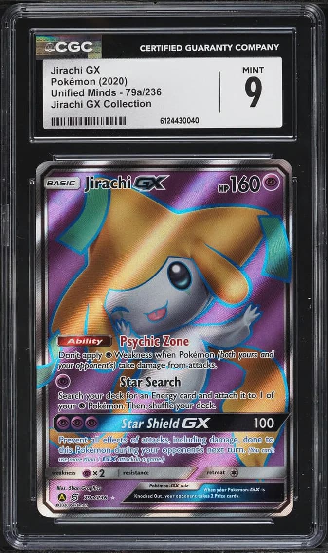 Jirachi GX, Unified Minds, CGC 9
