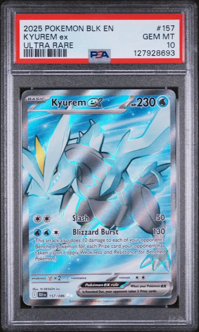 Kyurem EX, Black Bolt, PSA 10