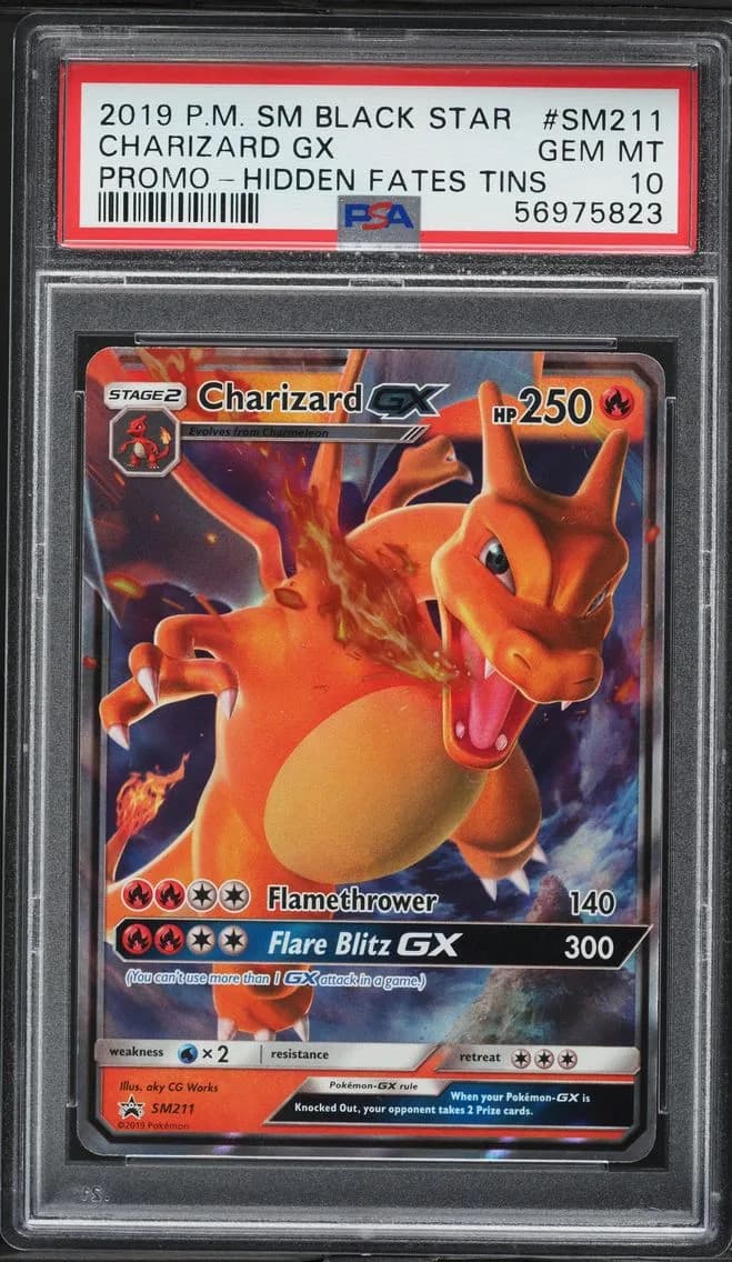 Charizard GX, SM Black Star Promo, PSA 10