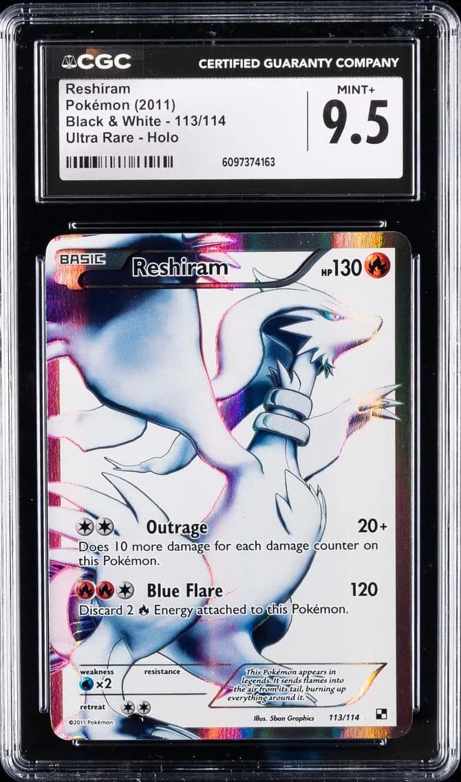 Reshiram, Black & White, CGC 9.5