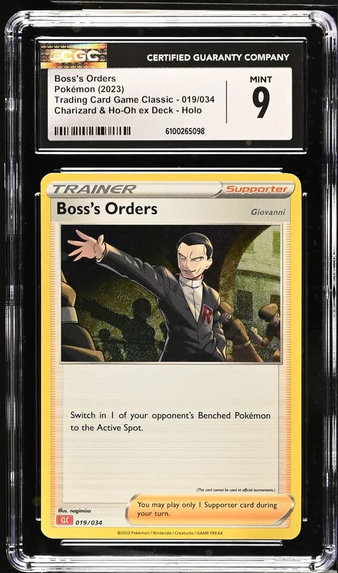 Boss's Orders, Trading Card Game Classic - CLV, CLC, CLB, CGC 9