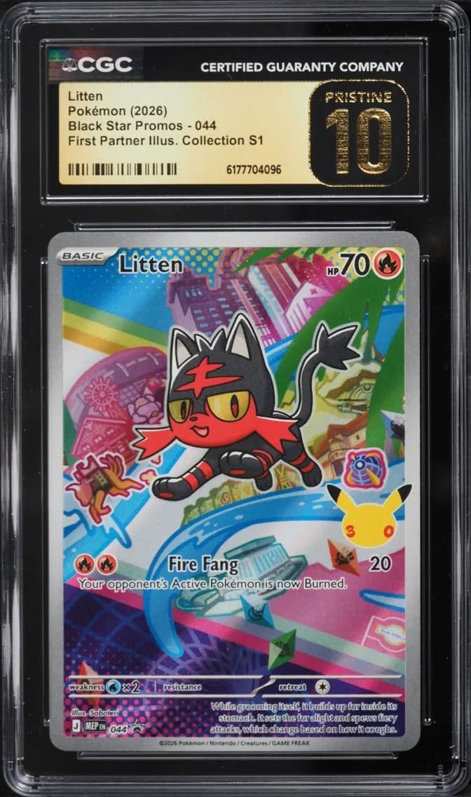 Litten, Black Star Promos - Mega Evolution MEP EN, CGC 10