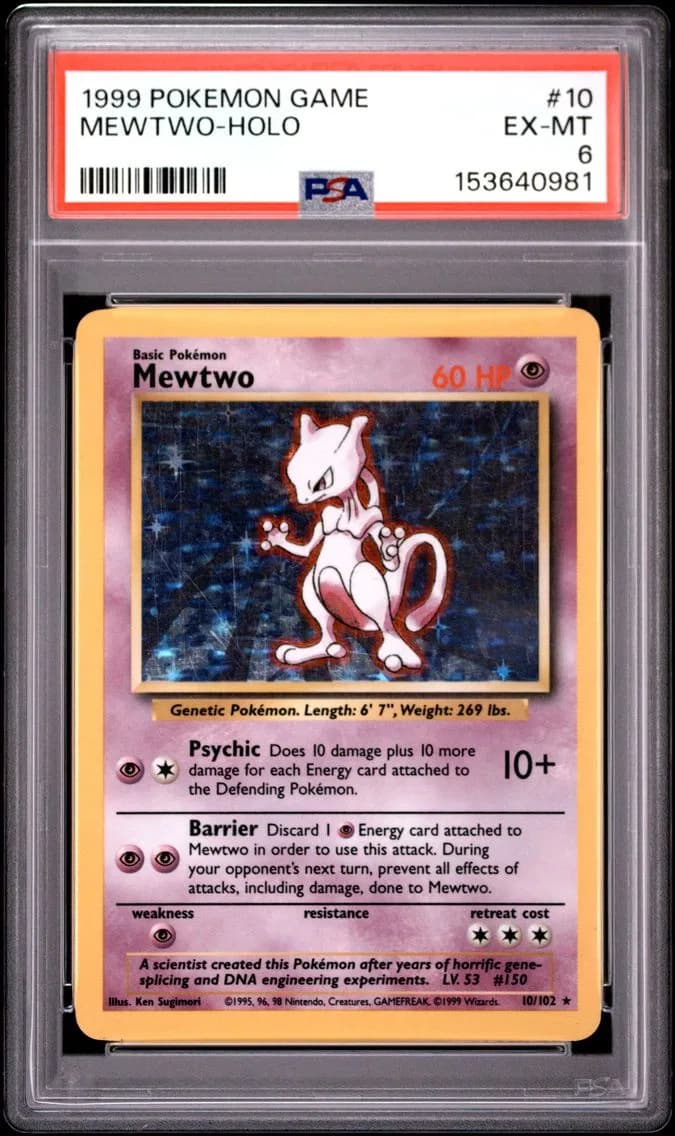 Mewtwo-Holo, Game, PSA 6