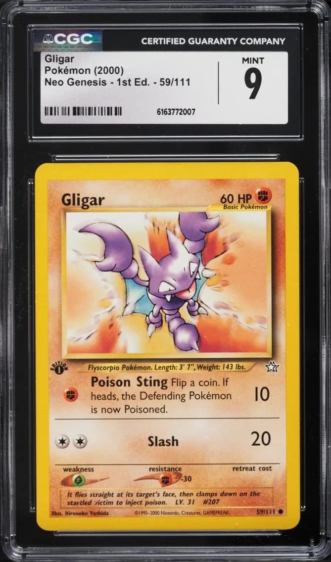 Gligar, Neo Genesis - 1st Edition, CGC 9