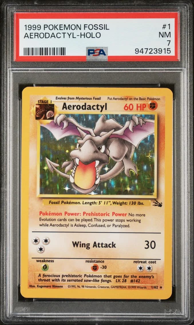 Aerodactyl-Holo, Fossil, PSA 7