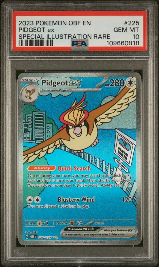 Pidgeot EX, Obsidian Flames, PSA 10