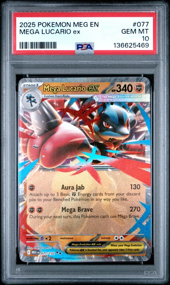 Mega Lucario EX, Mega Evolution, PSA 10