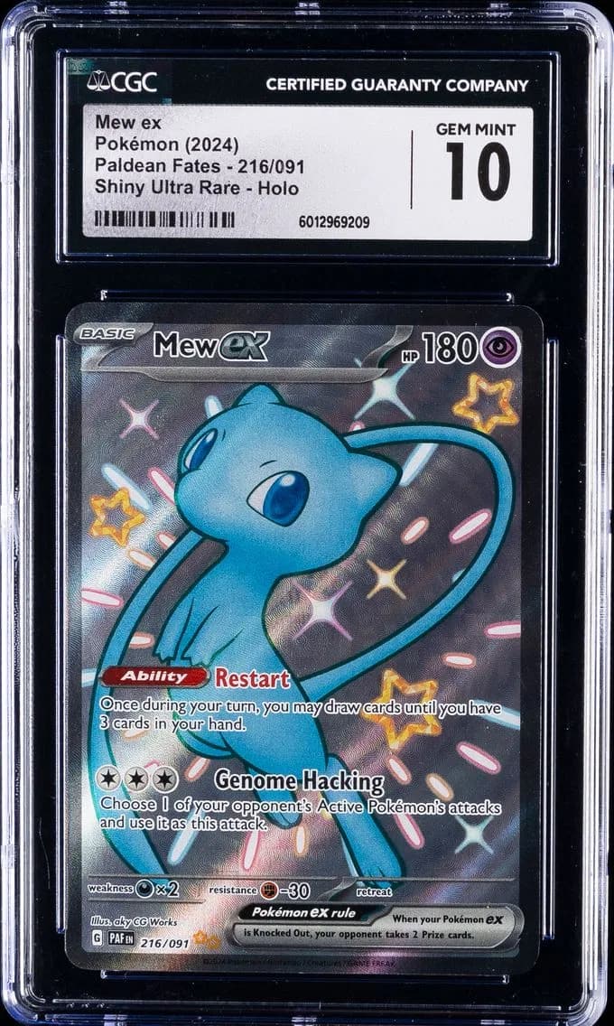 Mew EX, Paldean Fates, CGC 10