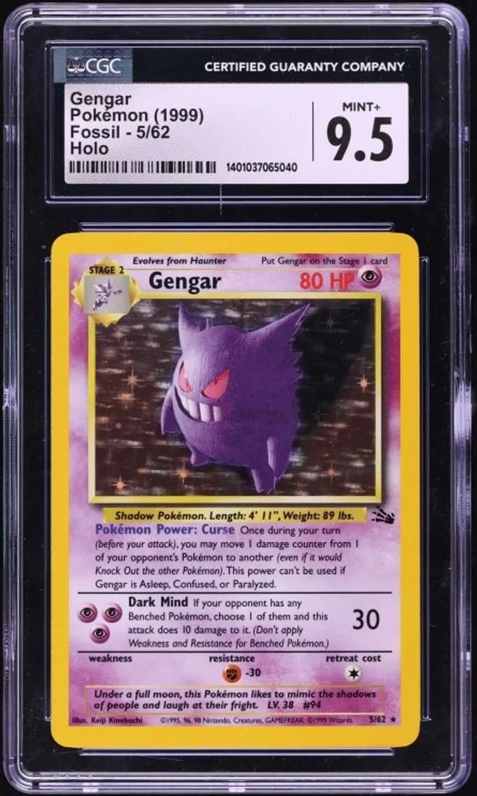 Gengar, Fossil - Unlimited, CGC 9.5