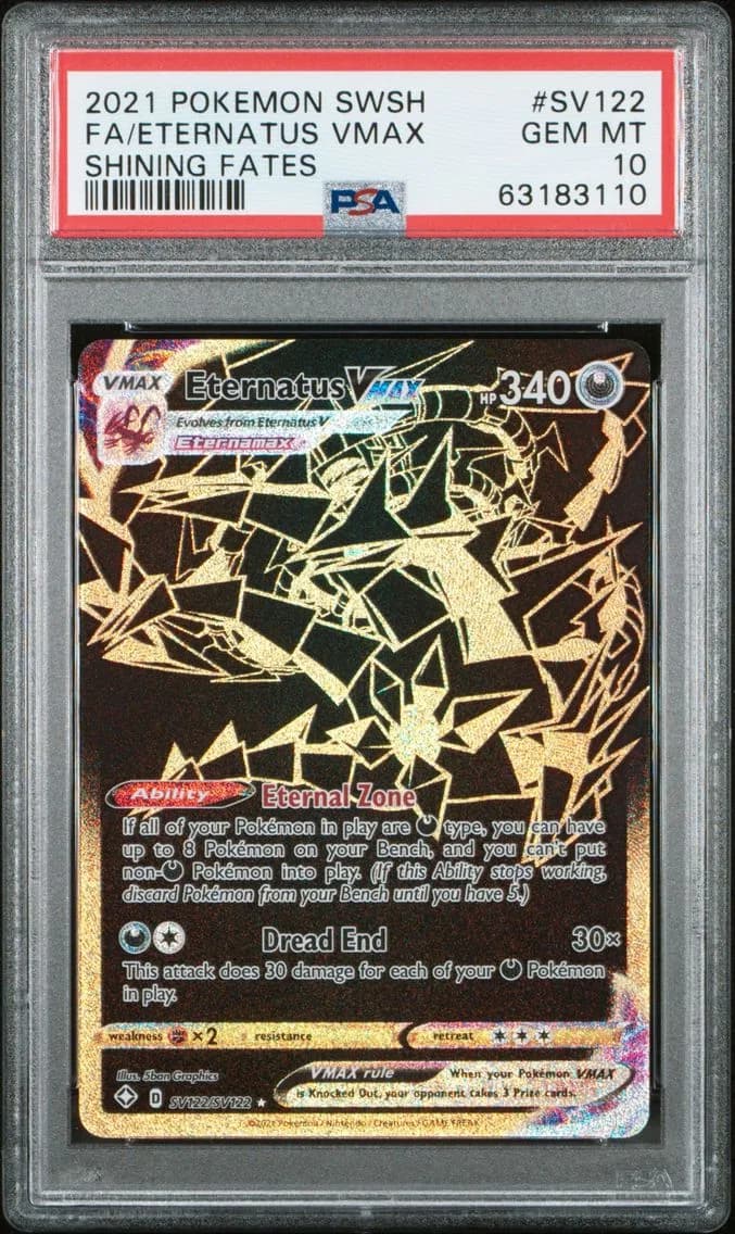 Eternatus VMAX, Sword & Shield Shining Fates, PSA 10