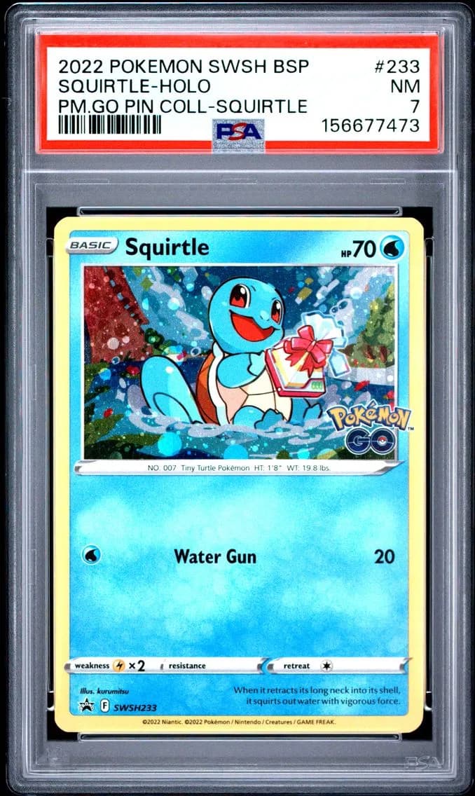 Squirtle-Holo, Swsh Black Star Promo, PSA 7