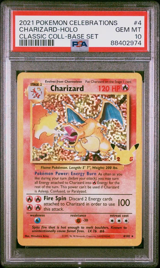 Charizard-Holo, Celebrations Classic Collection, PSA 10