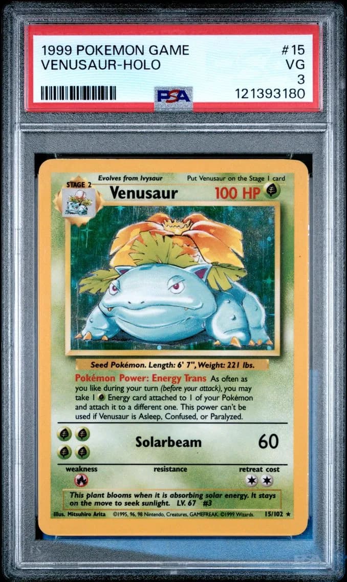 Venusaur-Holo, Game, PSA 3
