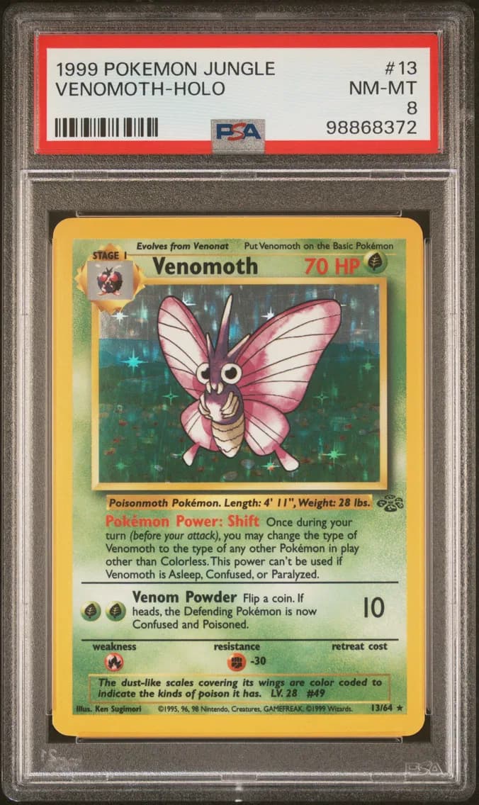 Venomoth-Holo, Jungle, PSA 8