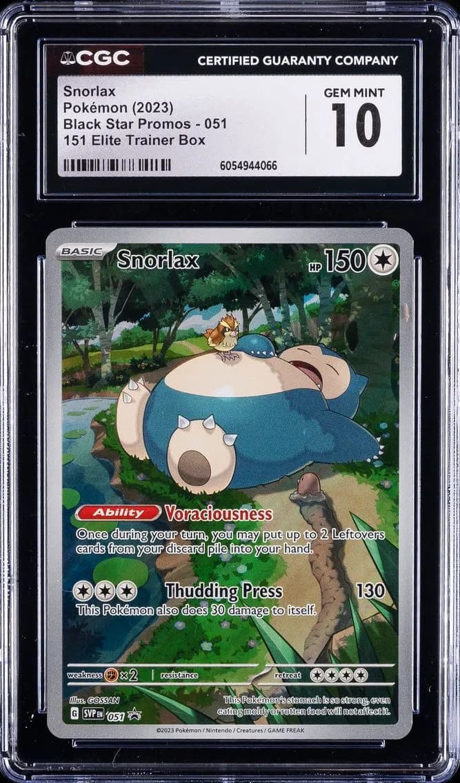 Snorlax, Black Star Promos - Scarlet & Violet SVPEN, CGC 10