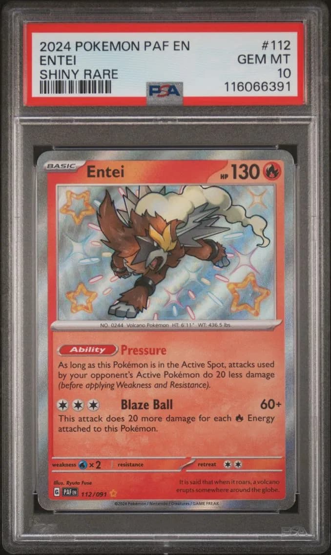 Entei, Paldean Fates, PSA 10