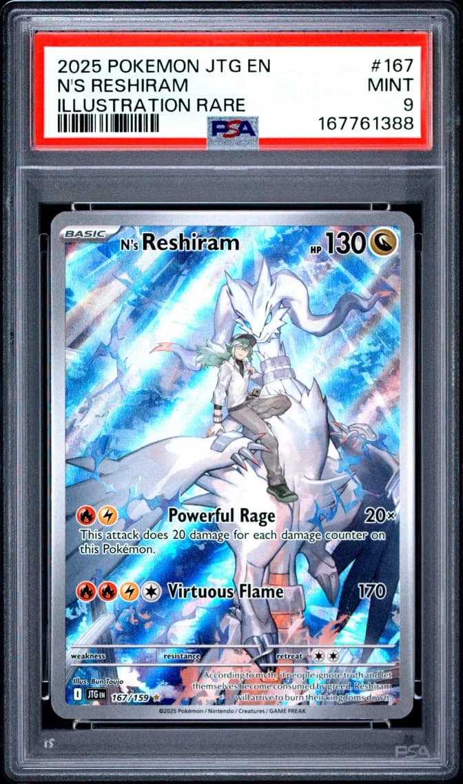 N's Reshiram, Journey Together, PSA 9