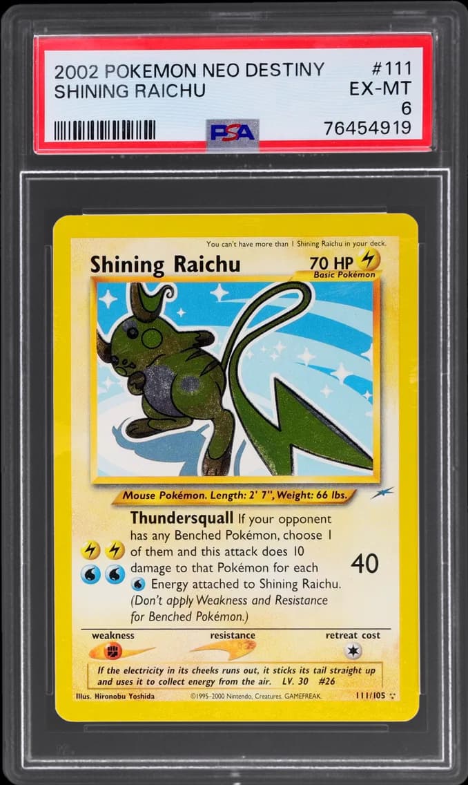 Neo Destiny Shining Raichu, Neo Destiny, PSA 6