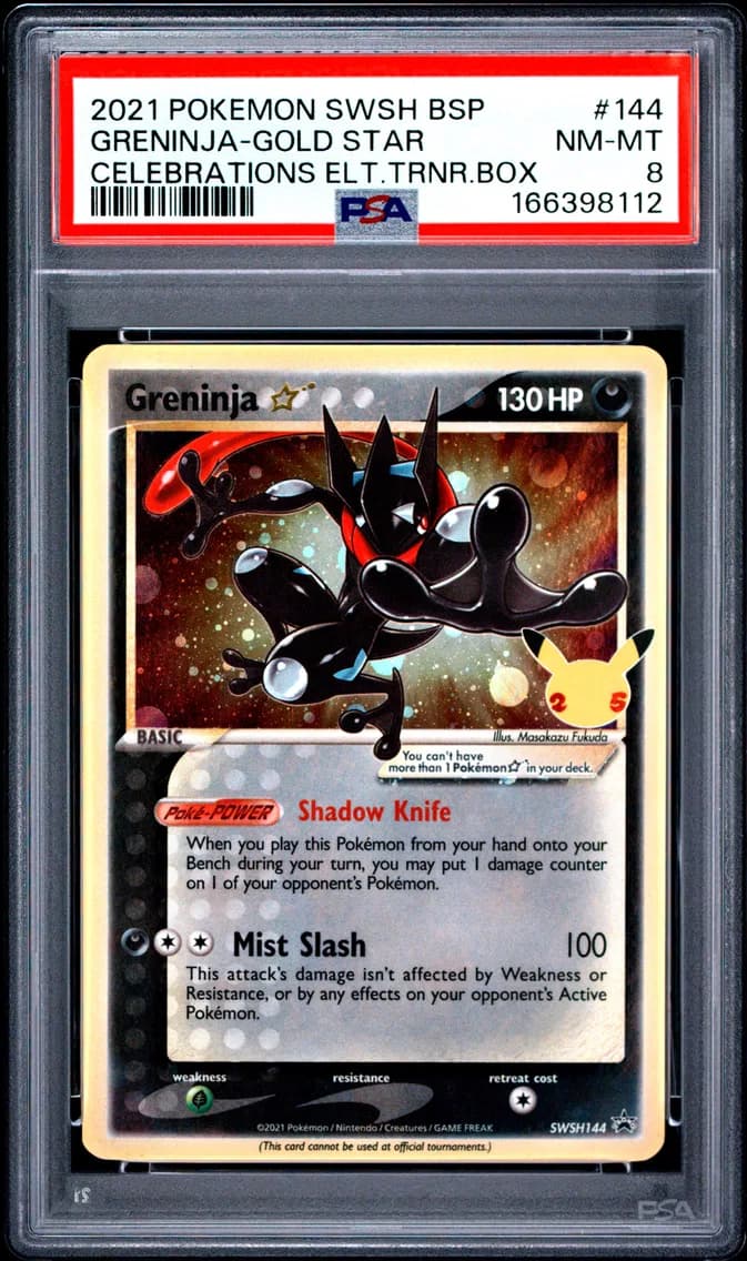 Greninja-Gold Star, Swsh Black Star Promo, PSA 8