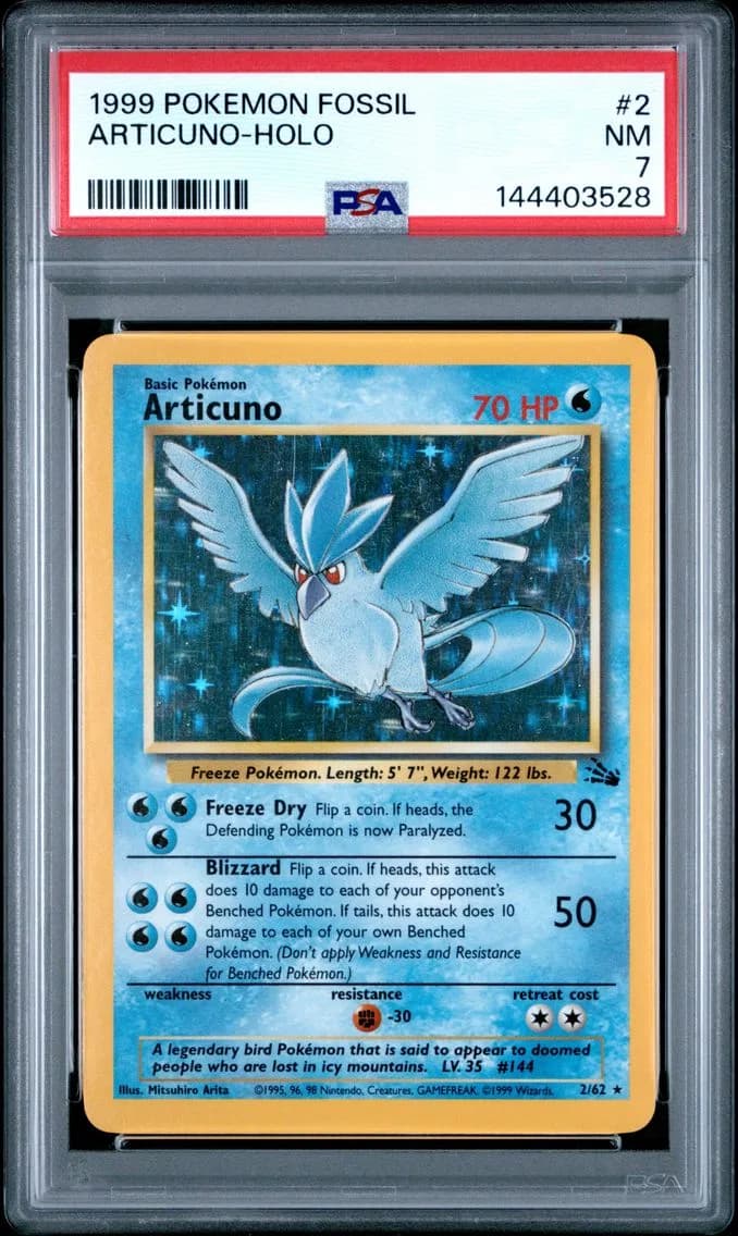 Articuno-Holo, Fossil, PSA 7